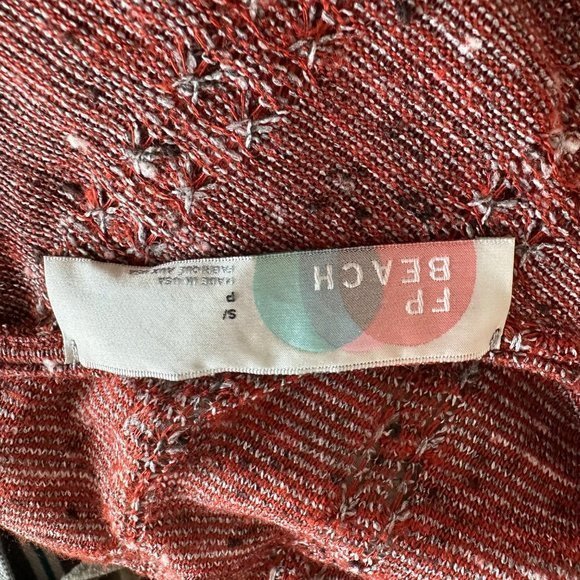 Free People‎ FP Beach Red Midi Tie Side Dress Size Small - Picture 10 of 11